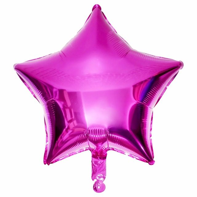 Balon foliowy gwiazda fuksja błyszcząca 45 cm – hel Warszawa + wysyłka