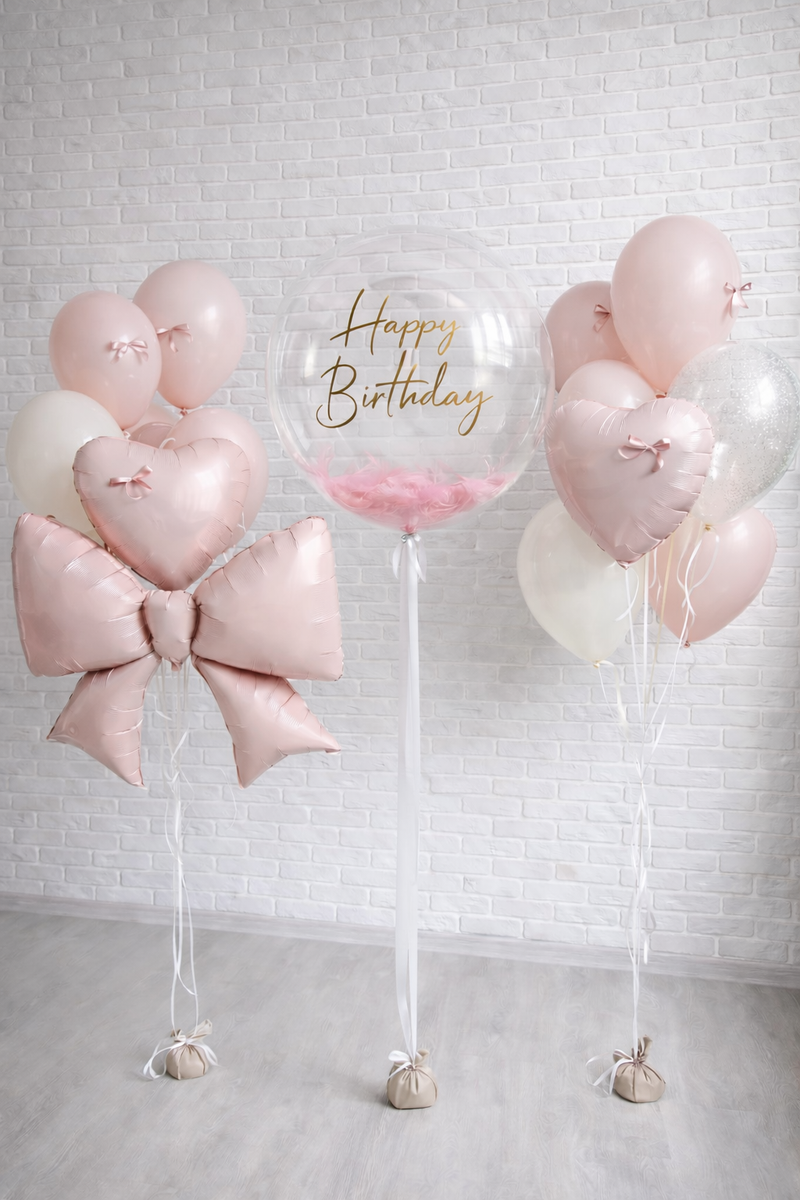 Zestaw balonowy Happy Birthday Blush