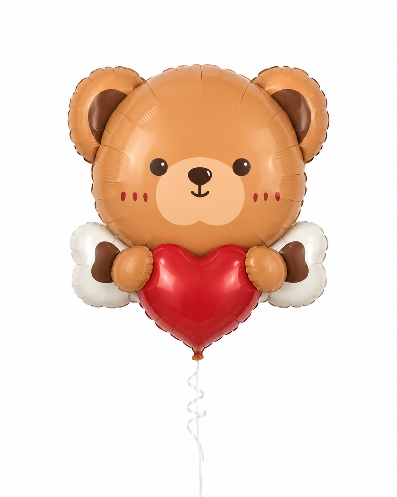 Balon foliowy Miś z serduszkiem 65x75 cm