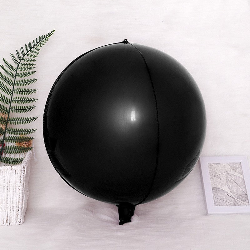 Balon foliowy kula 4d czarna 60cm