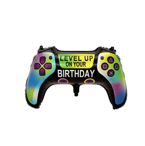 Balon Foliowy Kontroler do Gier – Level Up on Your Birthday (42 × 70,5 cm)