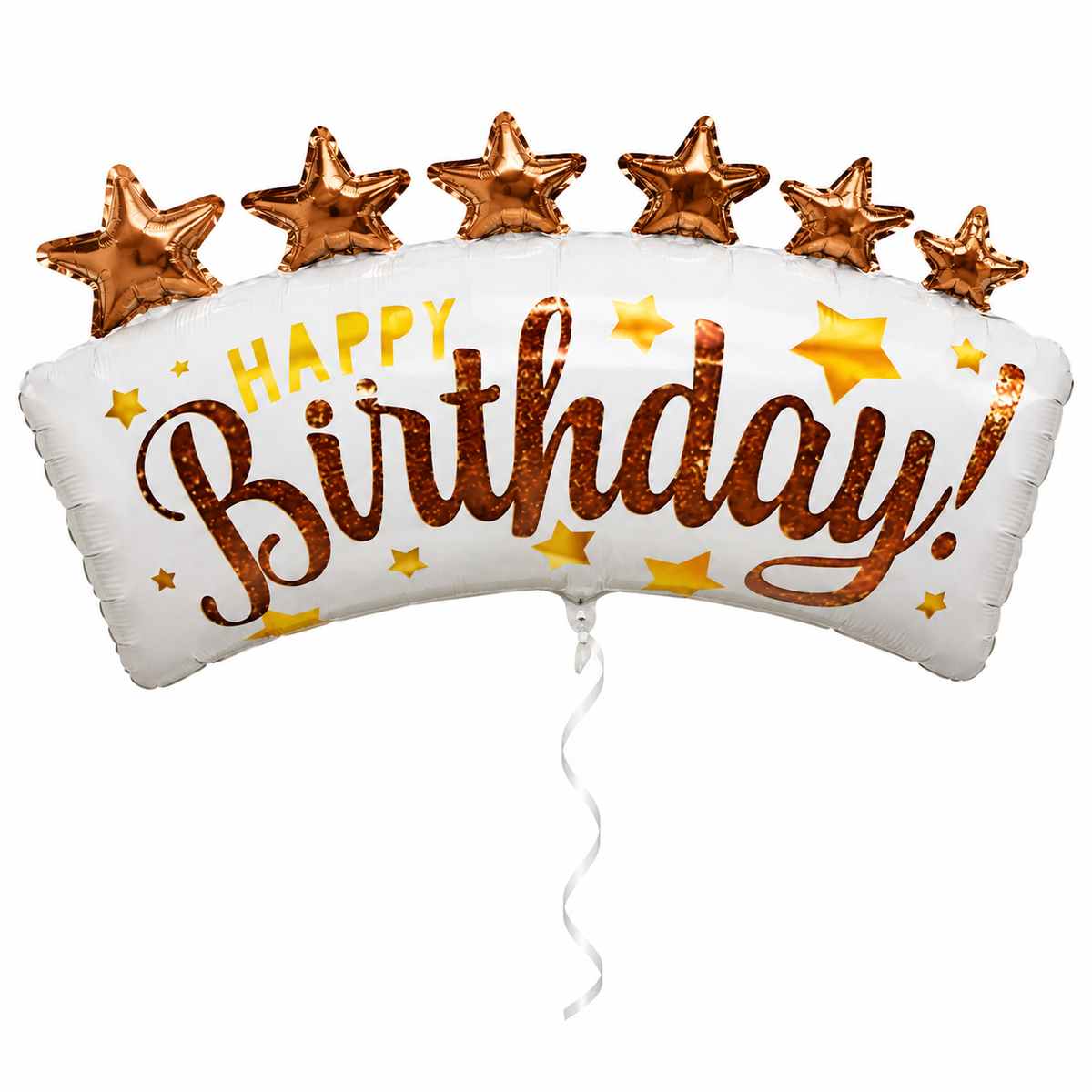 Balon foliowy Happy birthday złoto-biały