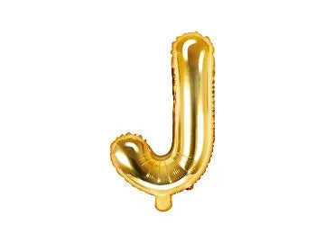 Balon foliowy Litera J, 100cm, złoty