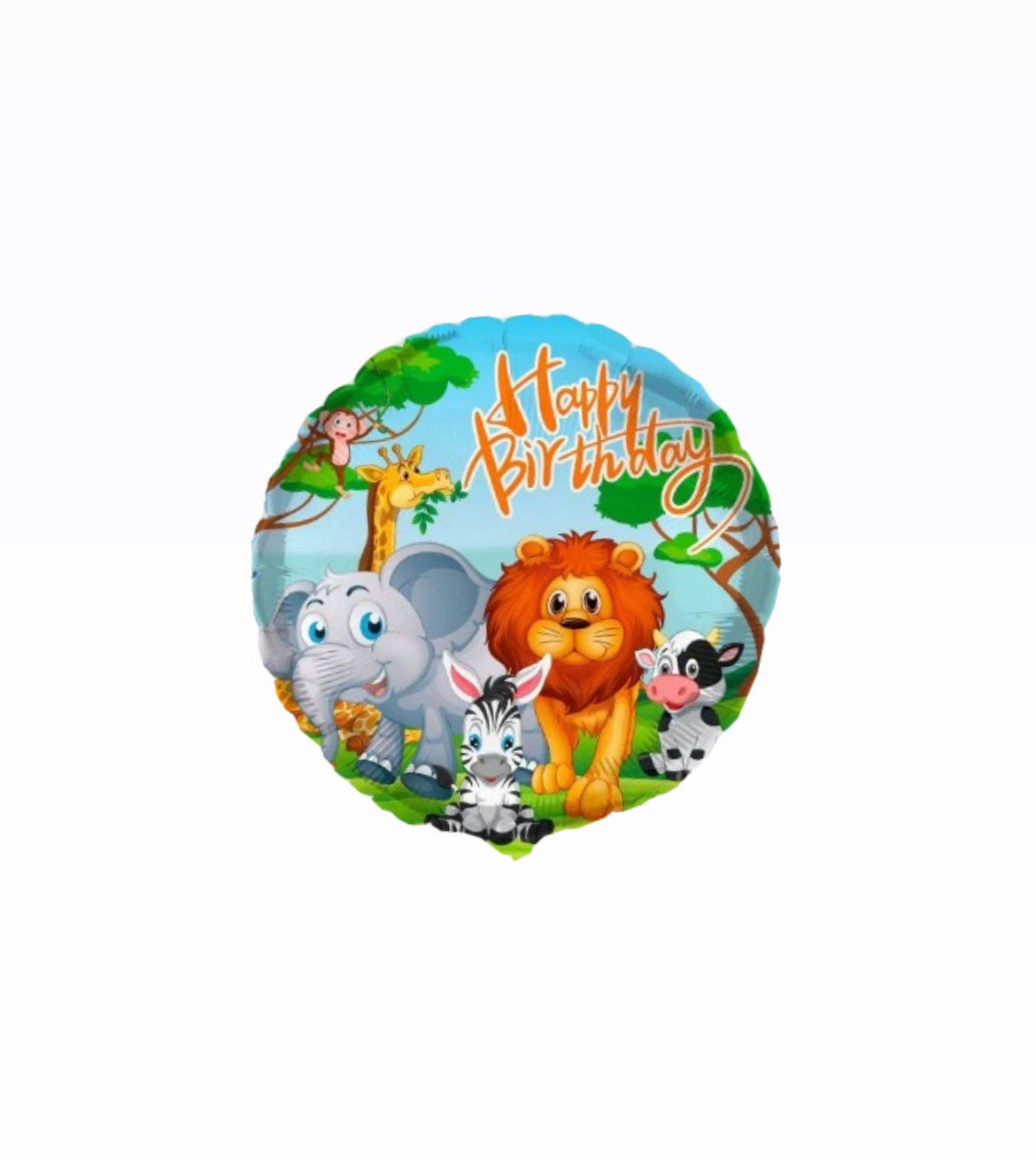 Balon ZOO z napisem Happy Birthday - 45 cm