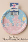 Baby Shower – Talerzyki Papierowe 18 cm (6 szt.)