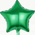 Balon foliowy gwiazda zielona błyszcząca 45 cm – hel Warszawa + wysyłka
