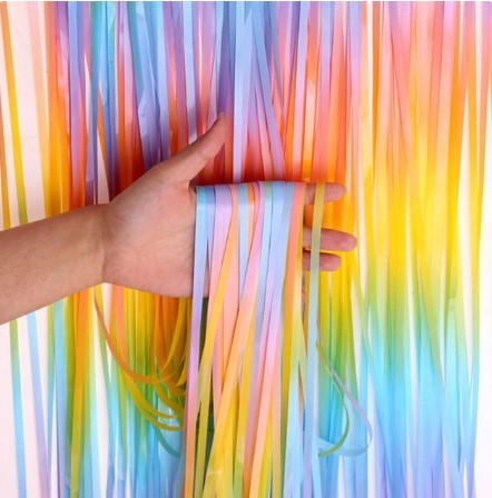 Kurtyna imprezowa tęczowa 100x200cm