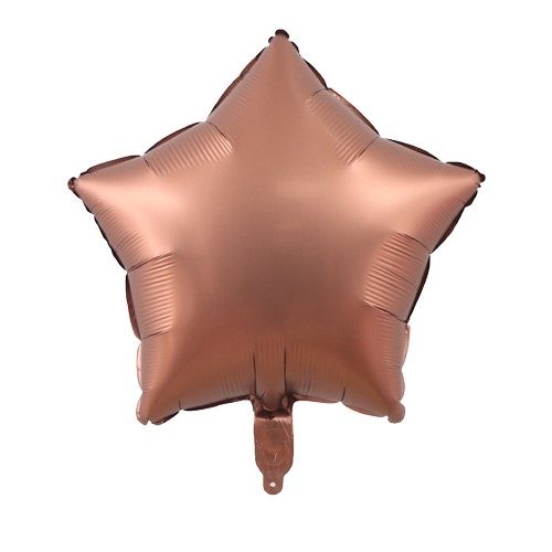 Balon foliowy gwiazda czekoladowa matowa 45 cm – hel Warszawa + wysyłka