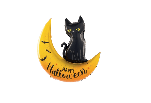 Balon foliowy Kot Księżyc Halloween 76,5x88cm