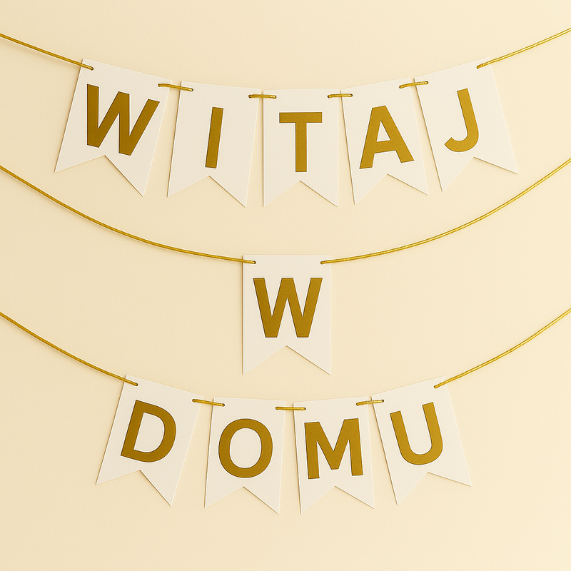 Napis na powitanie ,, WITAJ W DOMU”