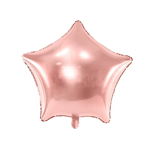 Balon foliowy gwiazda rose gold 45 cm – hel Warszawa + wysyłka