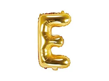Balon foliowy Litera E, 100cm, złoty