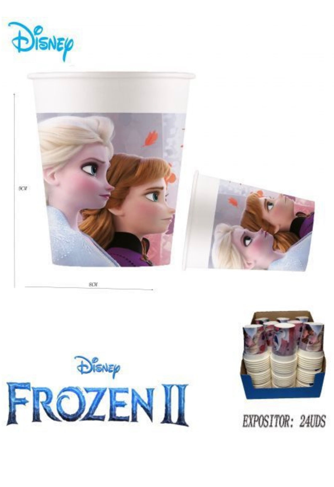 Kubki papierowe Kraina Lodu II (Frozen 2) – zestaw 6 szt. | Urodziny dzieci