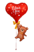 Balon foliowy miś z sercem 80 cm