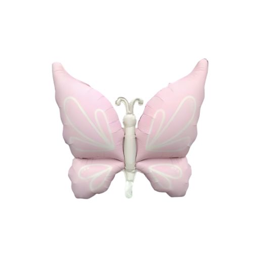 Balon foliowy motyl Nude różowy 94×73 cm