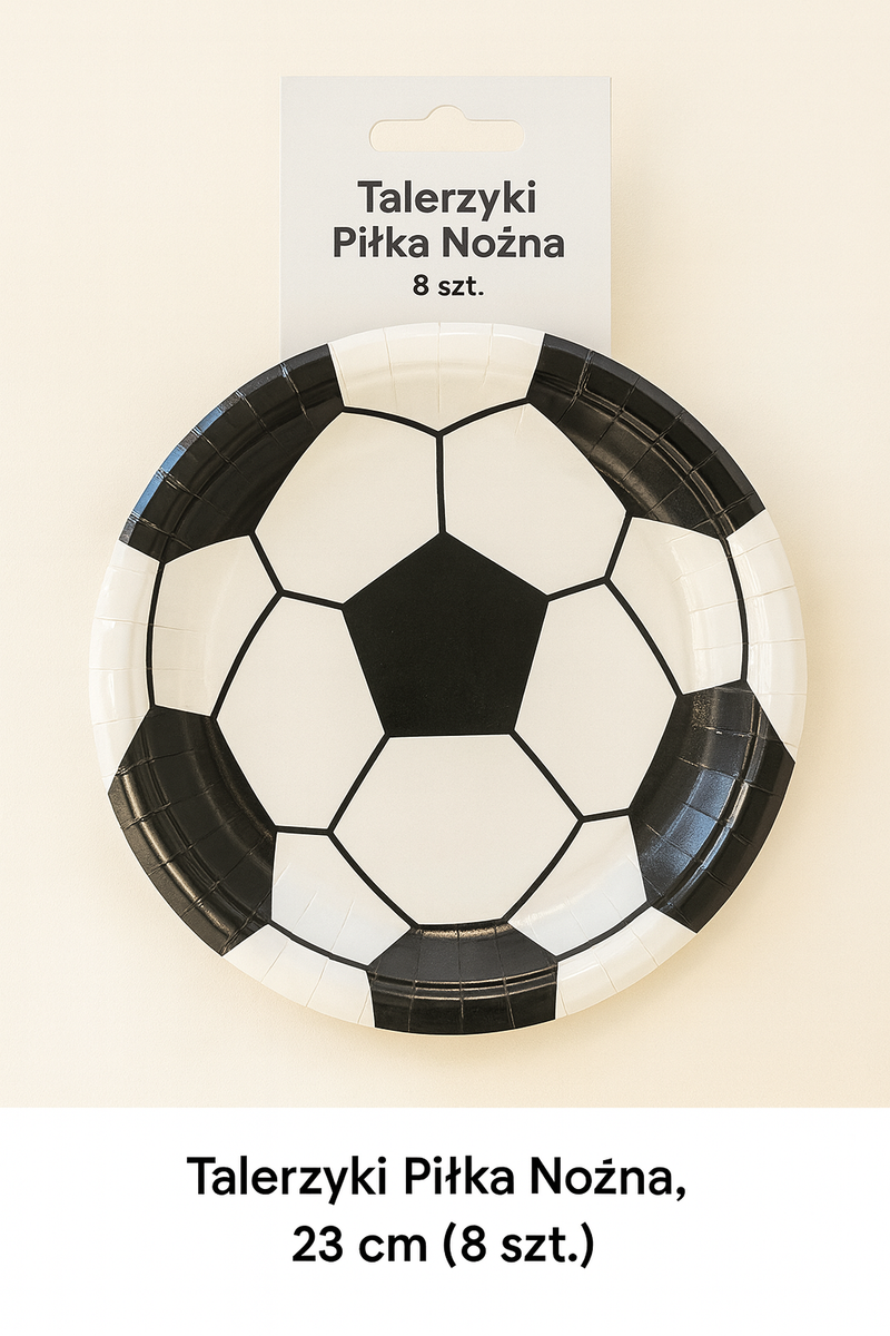 Talerzyki Papierowe Piłka Nożna 18 cm – 6 szt.