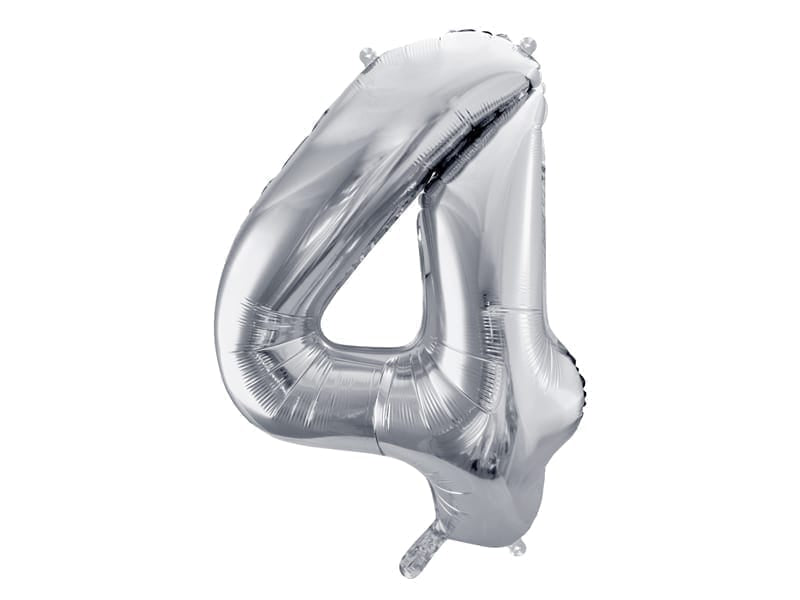 Cyfra 4 srebna XXL 100 cm