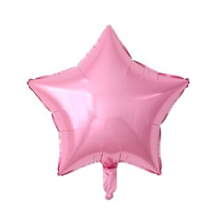Balon foliowy gwiazda różowa błyszcząca 45 cm – hel Warszawa + wysyłka