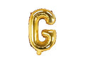Balon foliowy Litera G, 40cm, złoty