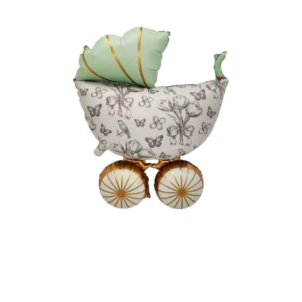 Balon Foliowy Wózek Baby Shower – Elegancki, 63 × 92 cm