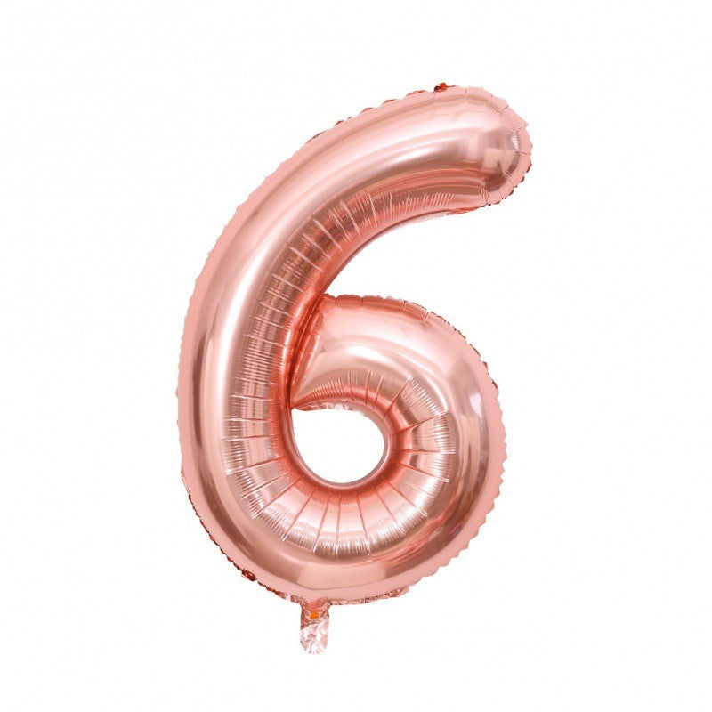 Cyfra 6 rose gold XXL 100 cm