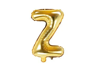 Balon foliowy Litera Z, 100cm, złoty