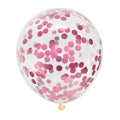 Balon lateksowy z różowym konfetti 30 cm – transparentny balon dekoracyjny