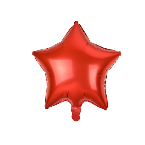 Balon foliowy gwiazda czerwona błyszcząca 45 cm – hel Warszawa + wysyłka