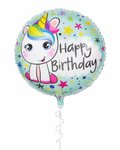 Balon foliowy okrągły Jednorożec happy birthday