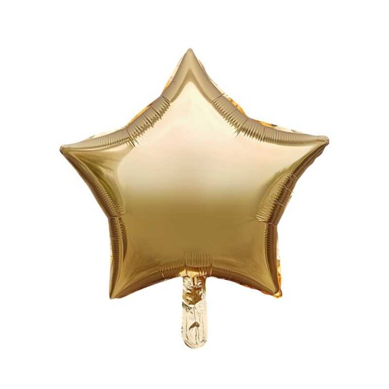 Balon foliowy gwiazda złoty szampański 45 cm – hel Warszawa + wysyłka