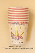 Flower Unicorn – Kubeczki papierowe