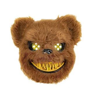 Maska Halloween Miś Niedźwiedź 26x27cm LED