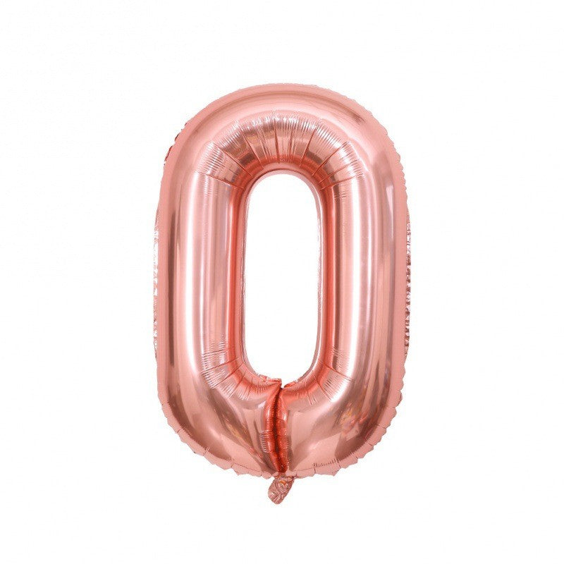Cyfra 0 rose gold XXL 100 cm