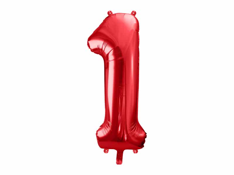 Cyfra 1 czerwona XXL 100 cm