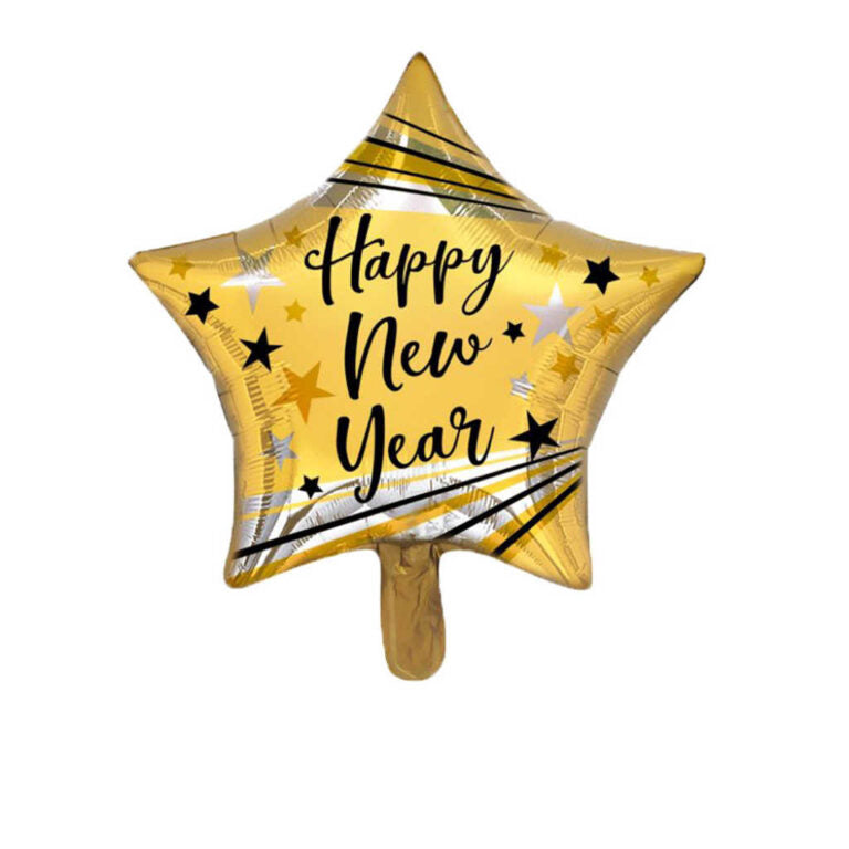 Balon Foliowy Gwiazda Happy New Year - 45 cm