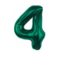 Balon cyfra 4 butelkowa zieleń, 82 cm