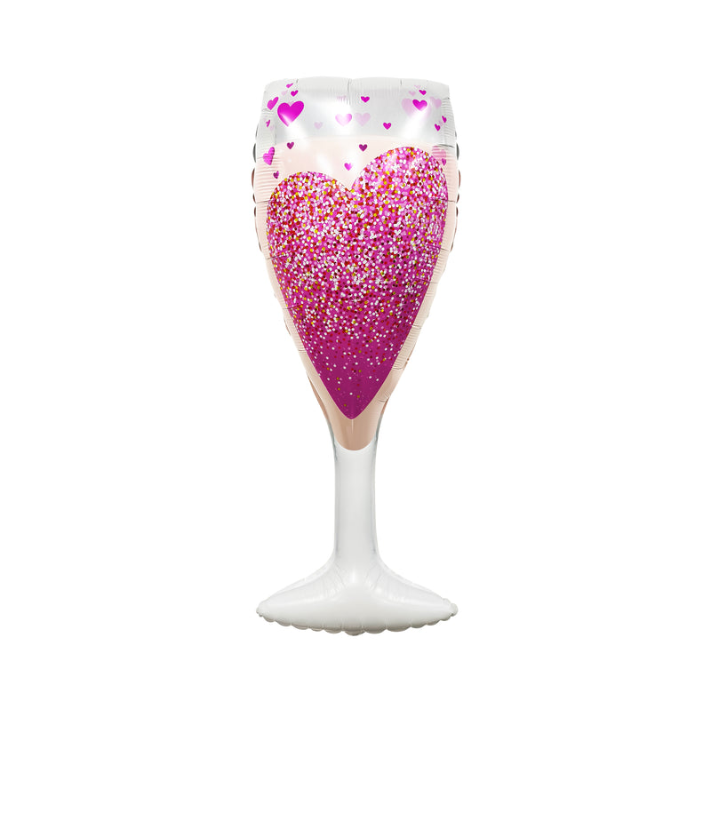 Balon Foliowy Kieliszek Pink 90 cm