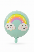 Balon foliowy tęcza z chmurkami 45 cm