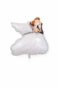 Balon foliowy Mr biały z złotym napisem – 45 cm