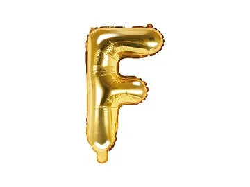 Balon foliowy Litera F, 100cm, złoty