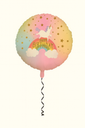 Balon okrągły z jednorożcem i napisem happy birthday 45 cm