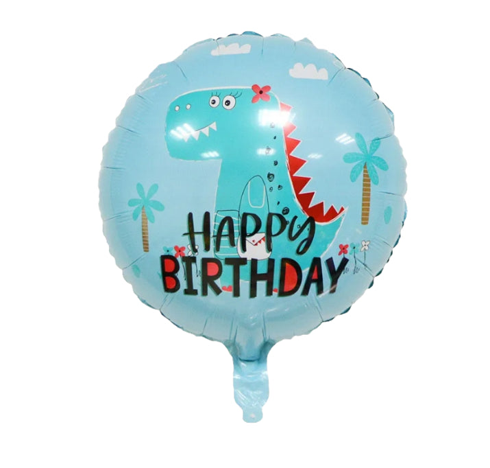 Balon Foliowy Okrągły z dinozaurem - 45 cm