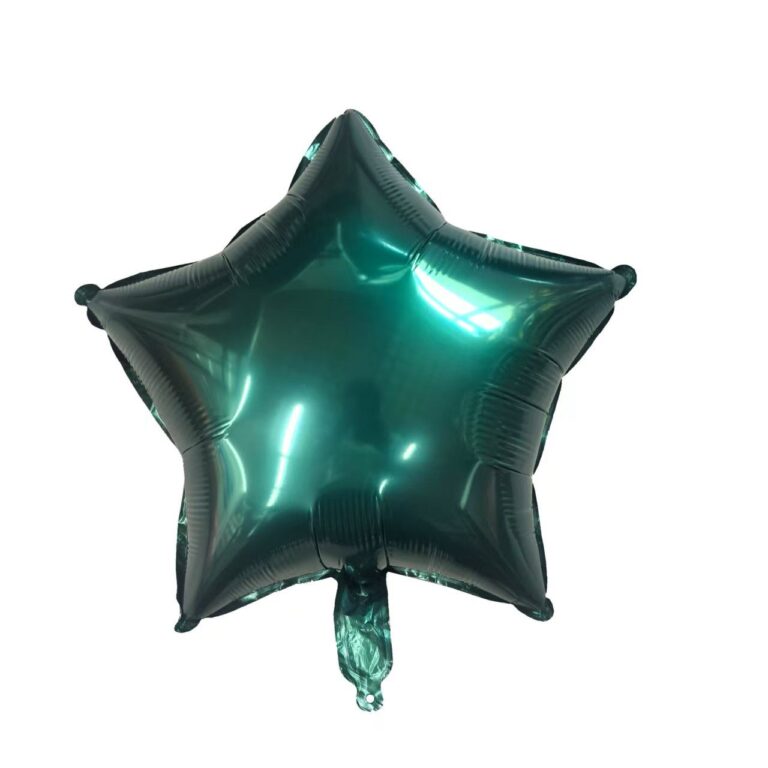 Balon foliowy gwiazda zielona butelkowa 45 cm – hel Warszawa + wysyłka