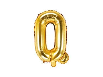 Balon foliowy Litera Q, 100cm, złoty