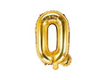 Balon foliowy Litera Q, 40cm, złoty