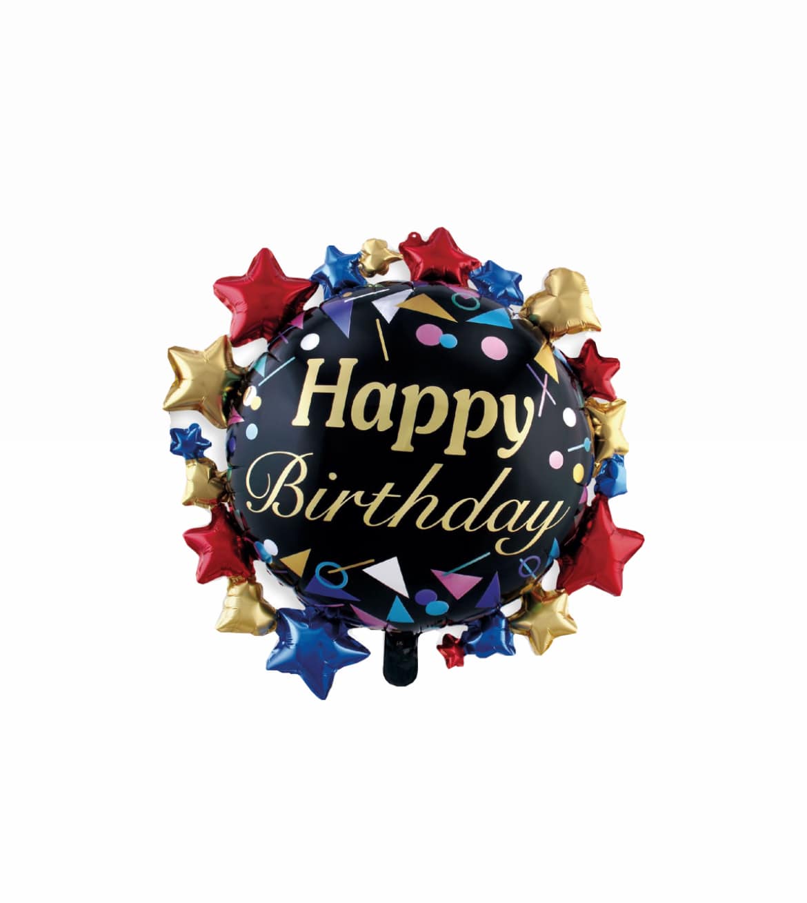 Balon Foliowy Okrągły z napisem Happy Birthday - 67cm