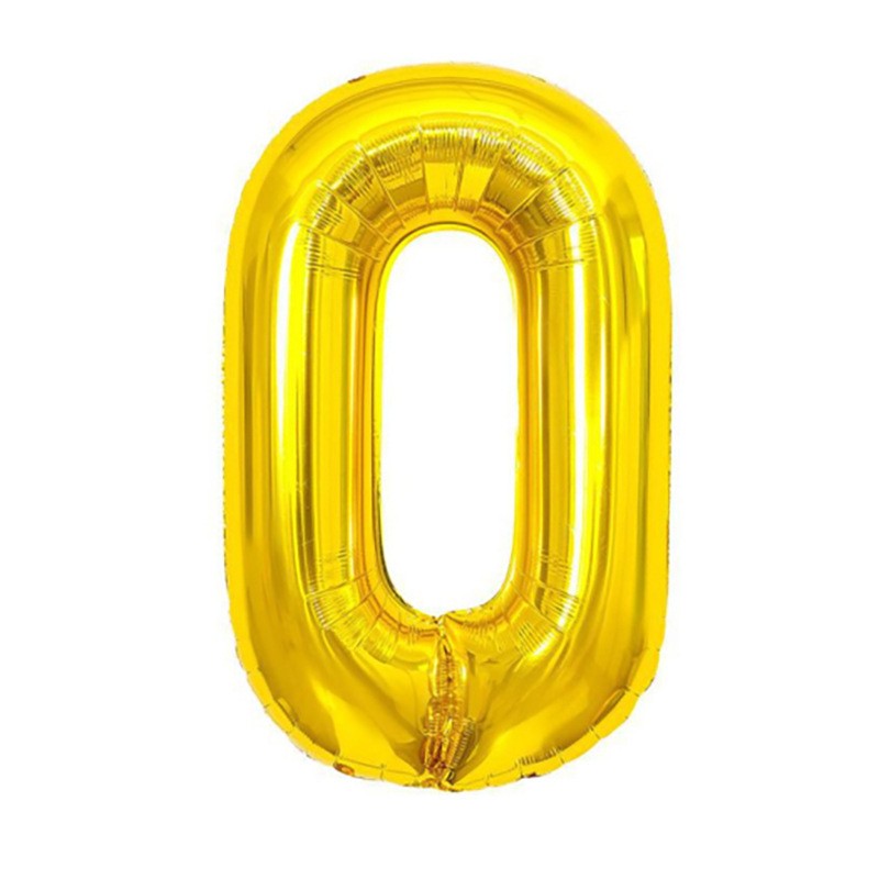 Cyfra 0 złota XXL 100 cm