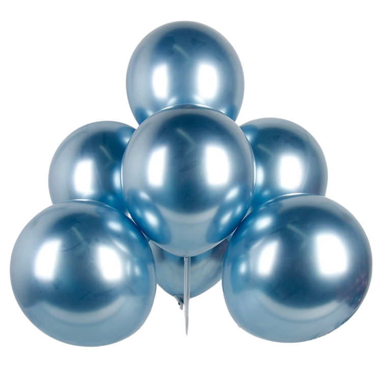 Balon lateksowy jasno niebieski chrom 30 cm – hel Warszawa / wysyłka