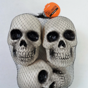 Dekoracja Halloween Czaszka Czaszki 3szt
