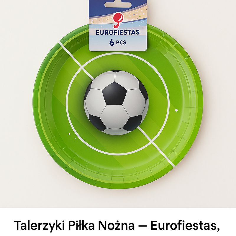 Talerzyki Piłka Nożna – Eurofiestas, 23 cm (6 szt.)